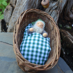 Zwergenbett grün kariert